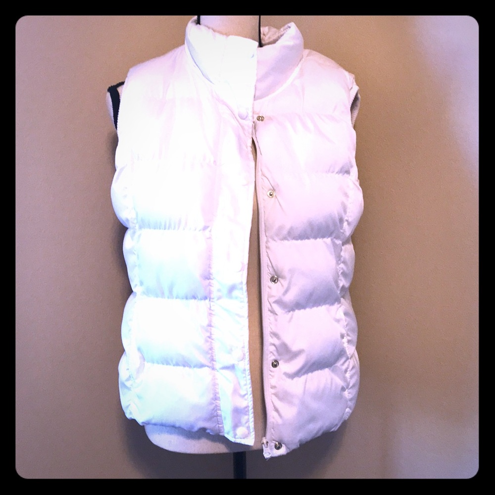 Faded Glory • White Puffer Vest